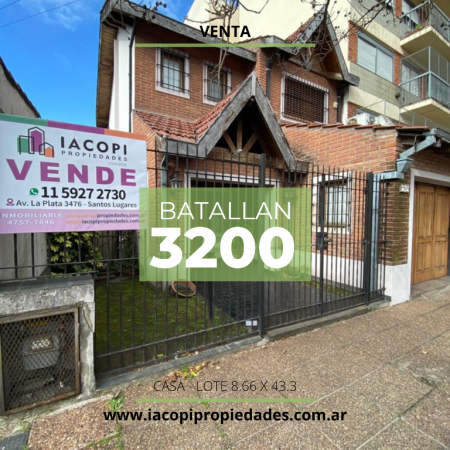 HERMOSA CASA A LA VENTA EN SAENZ PEÑA - LOTE 8,66 X 43,3